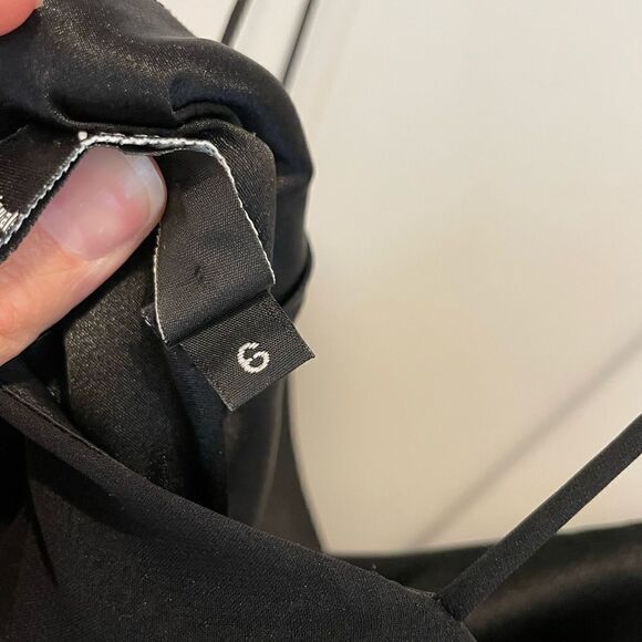 EUC Laundry Black Satin Dress Sz. 6 - Picture 4 of 5